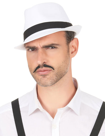 Borsalino biely klobúk čierny dospelý