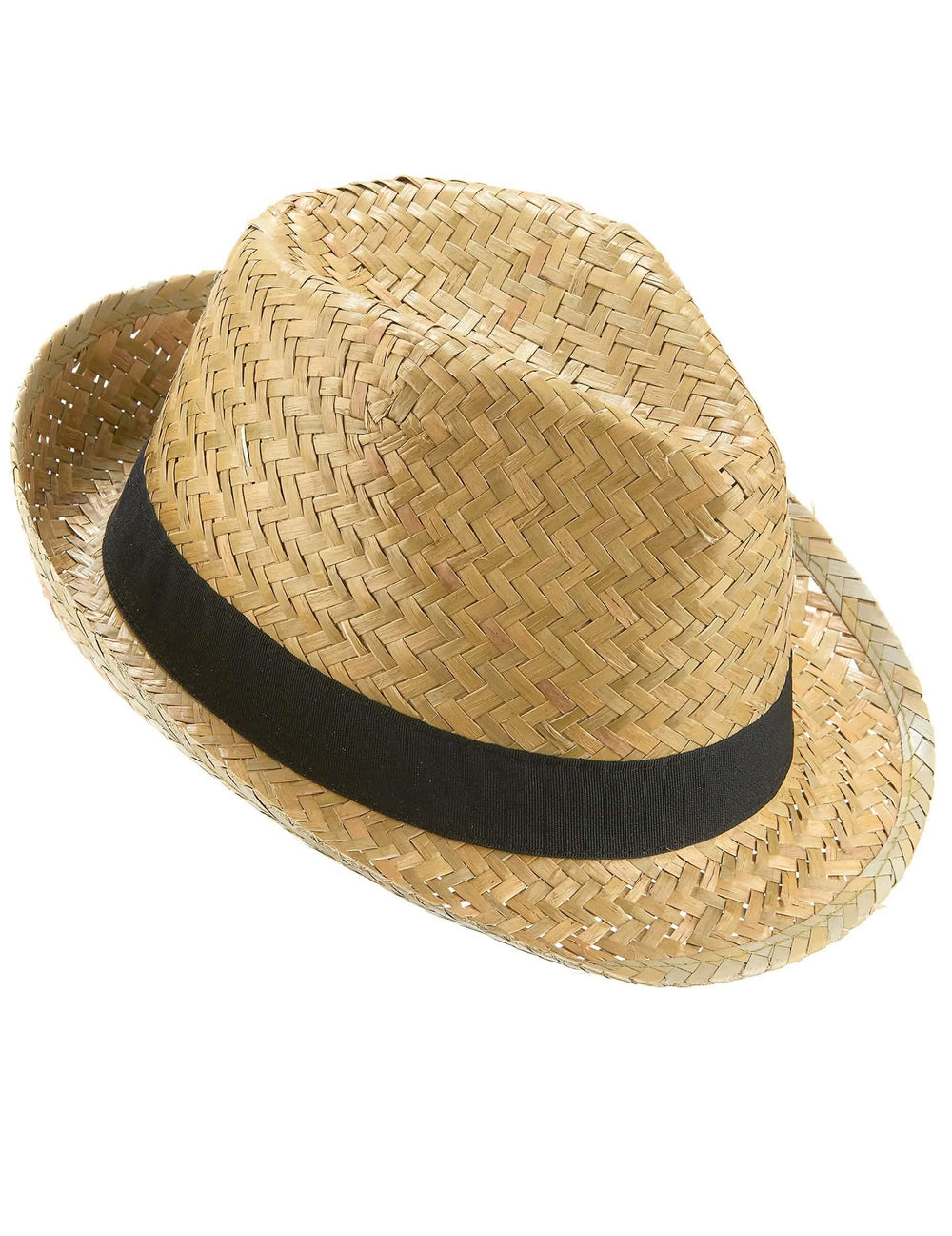 Bočný pohľad na slamený klobúk borsalino pre dospelý
