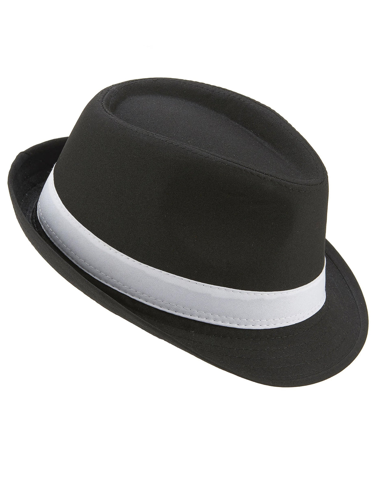 Borsalino čierny luxeband biely dospelý