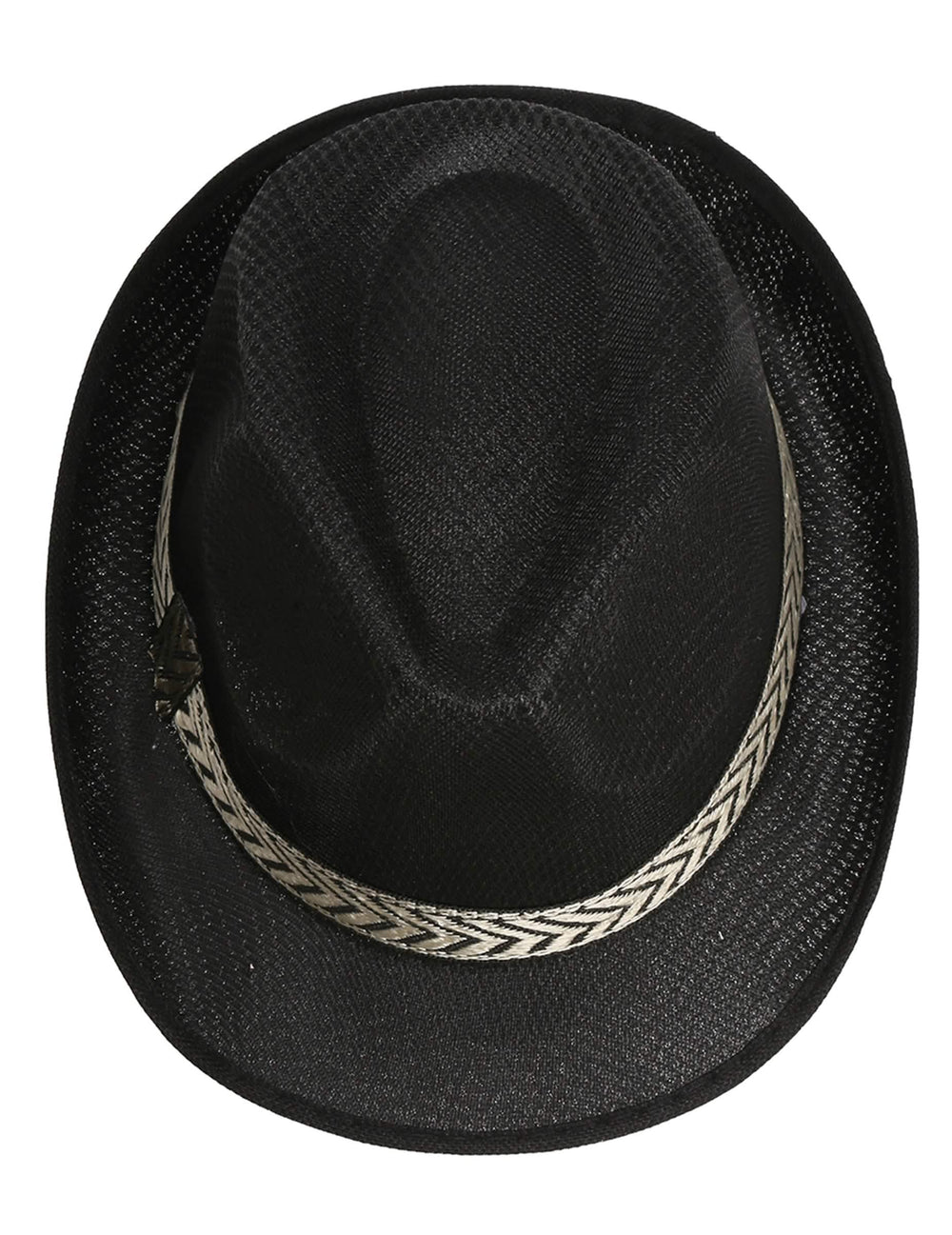 Pohľad zhora na dospelý klobúk borsalino trilby