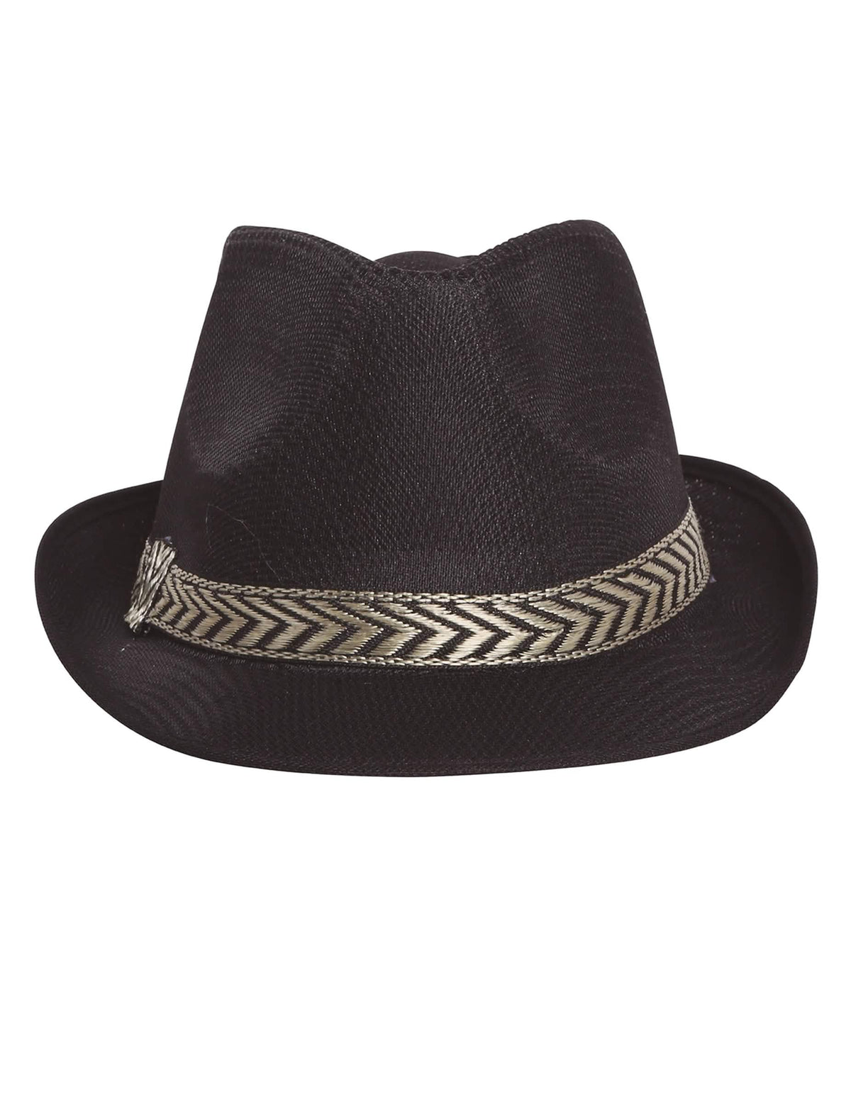 Pohľad spredu na dospelý klobúk borsalino trilby