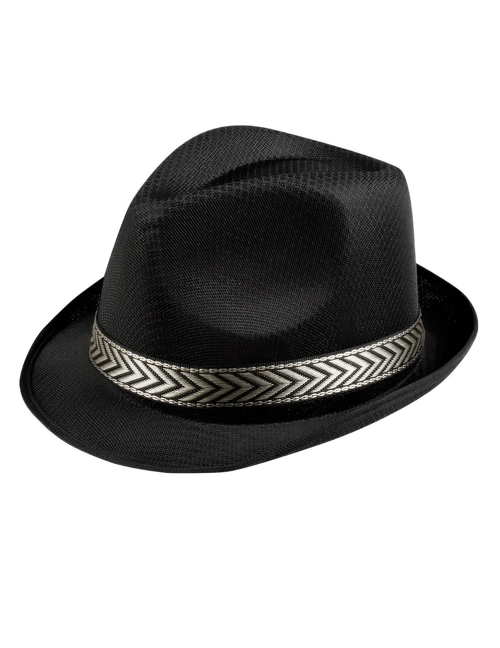 Pohľad z troch štvrťov na dospelý klobúk borsalino trilby