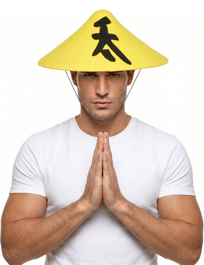Chapeau chinois jaune adulte