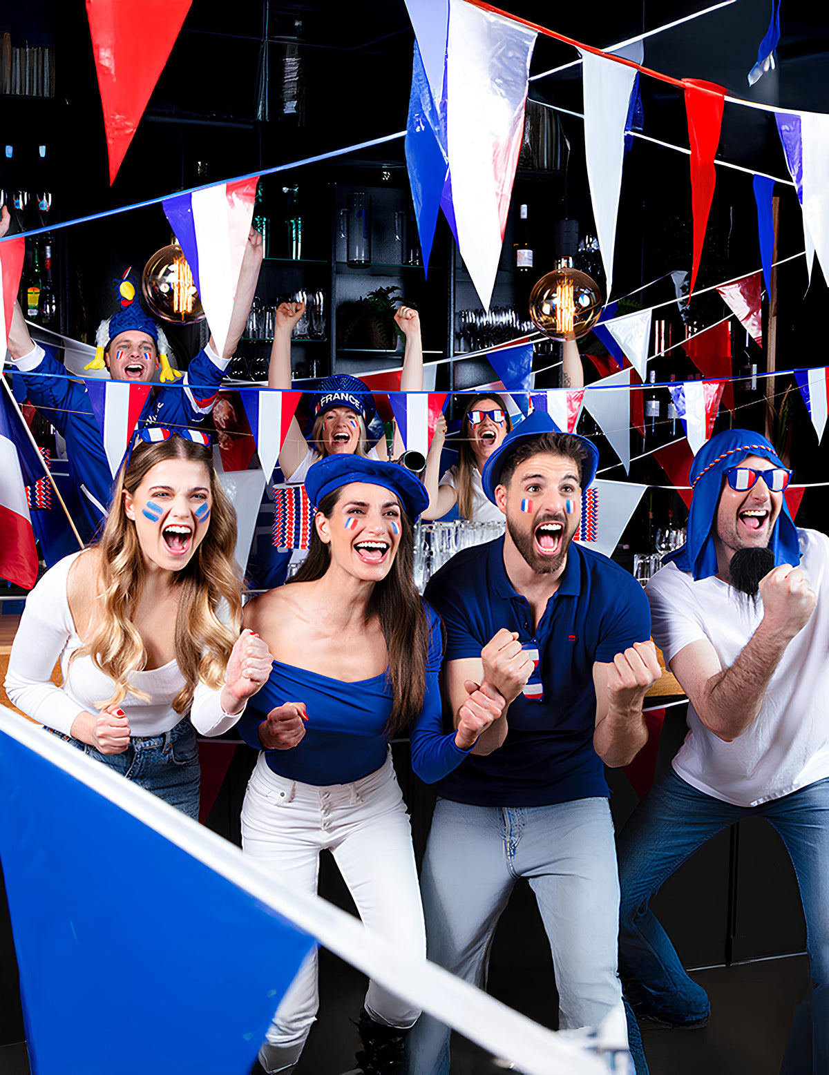 Mise en situation du chapeau coq supporter France