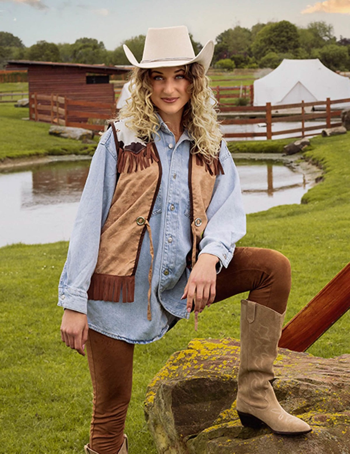 Zobrazenie cowboyského klobúka pre dospelý