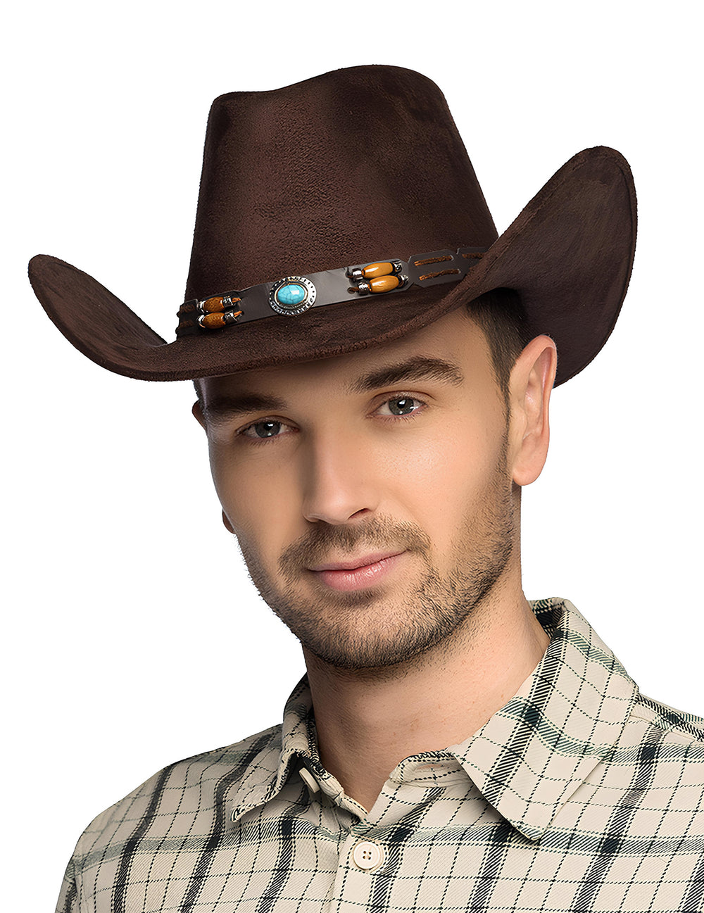 Gros plan de face du chapeau de cowboy Brody