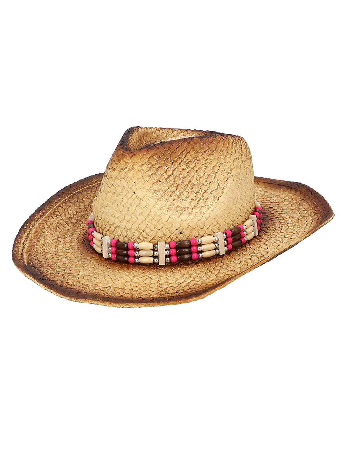 Vue de trois-quarts du chapeau cowboy pour adulte