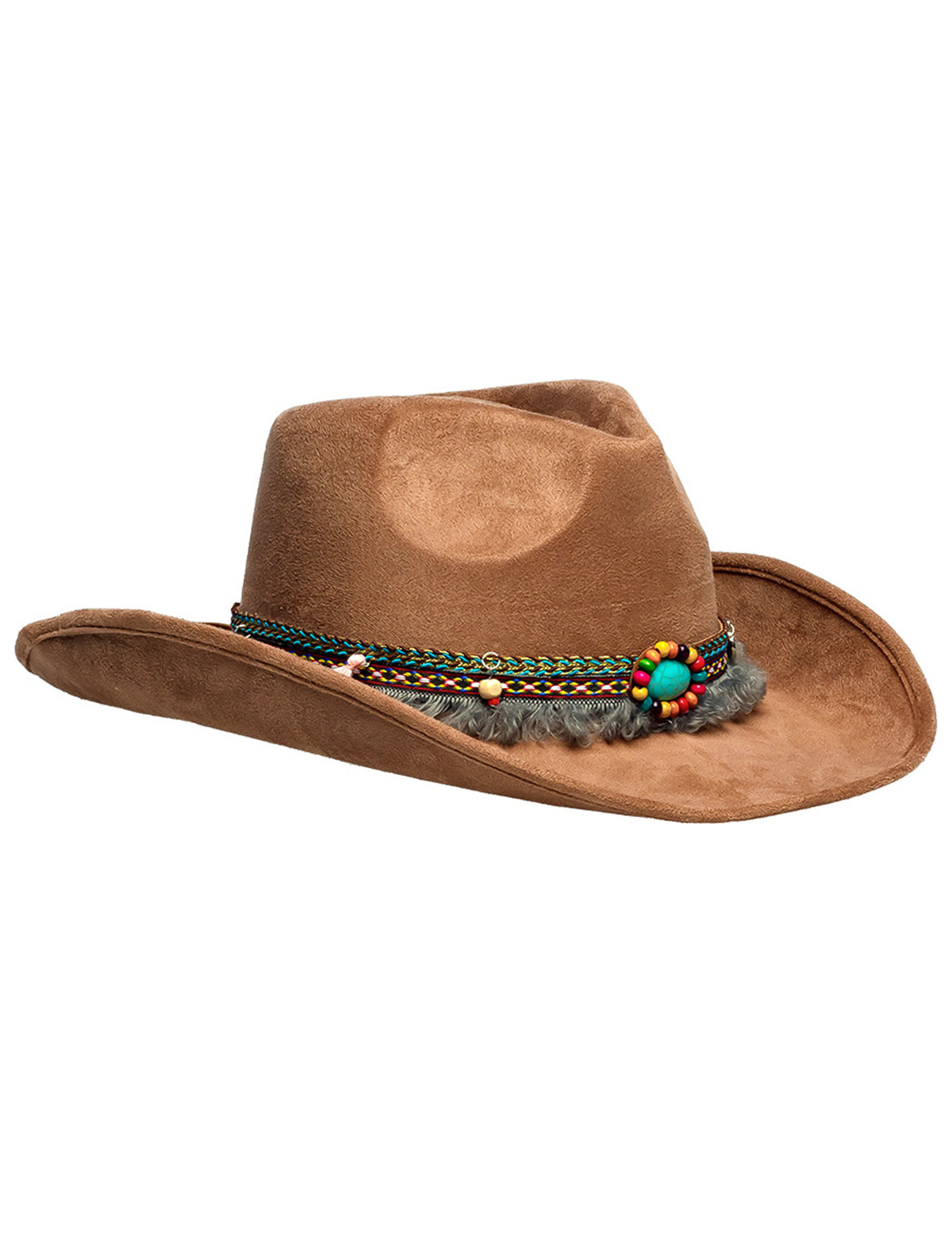Vue de trois-quarts du Chapeau Cowboy Festival pour adulte