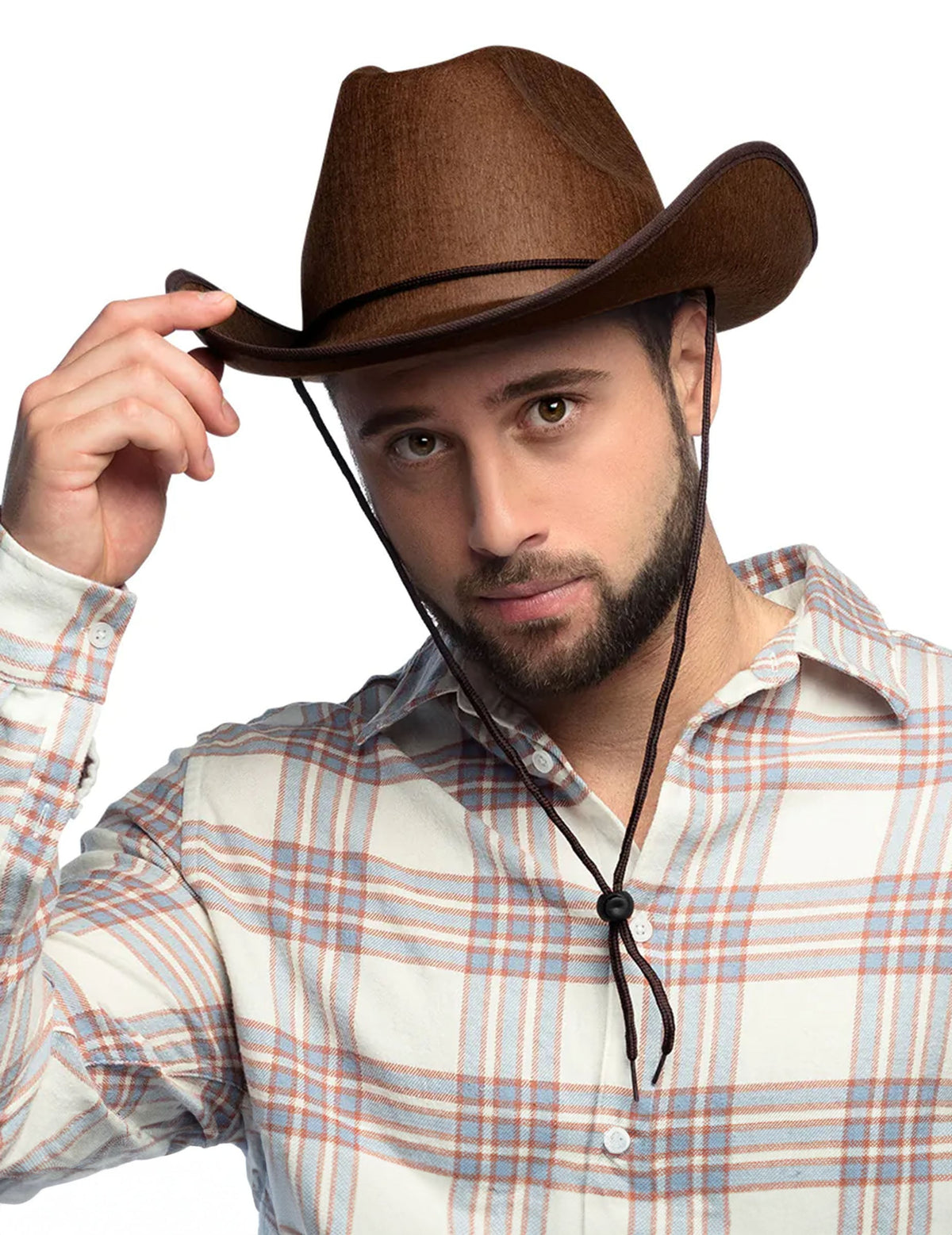 Vue de face du chapeau cowboy