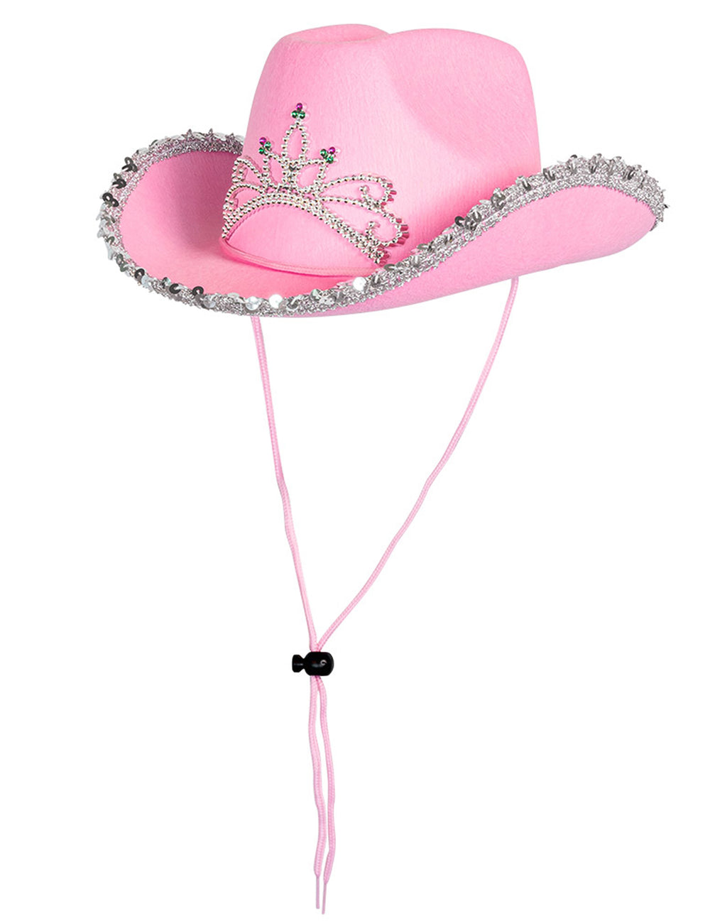 Détail du cordon de serrage du chapeau de cowgirl princesse