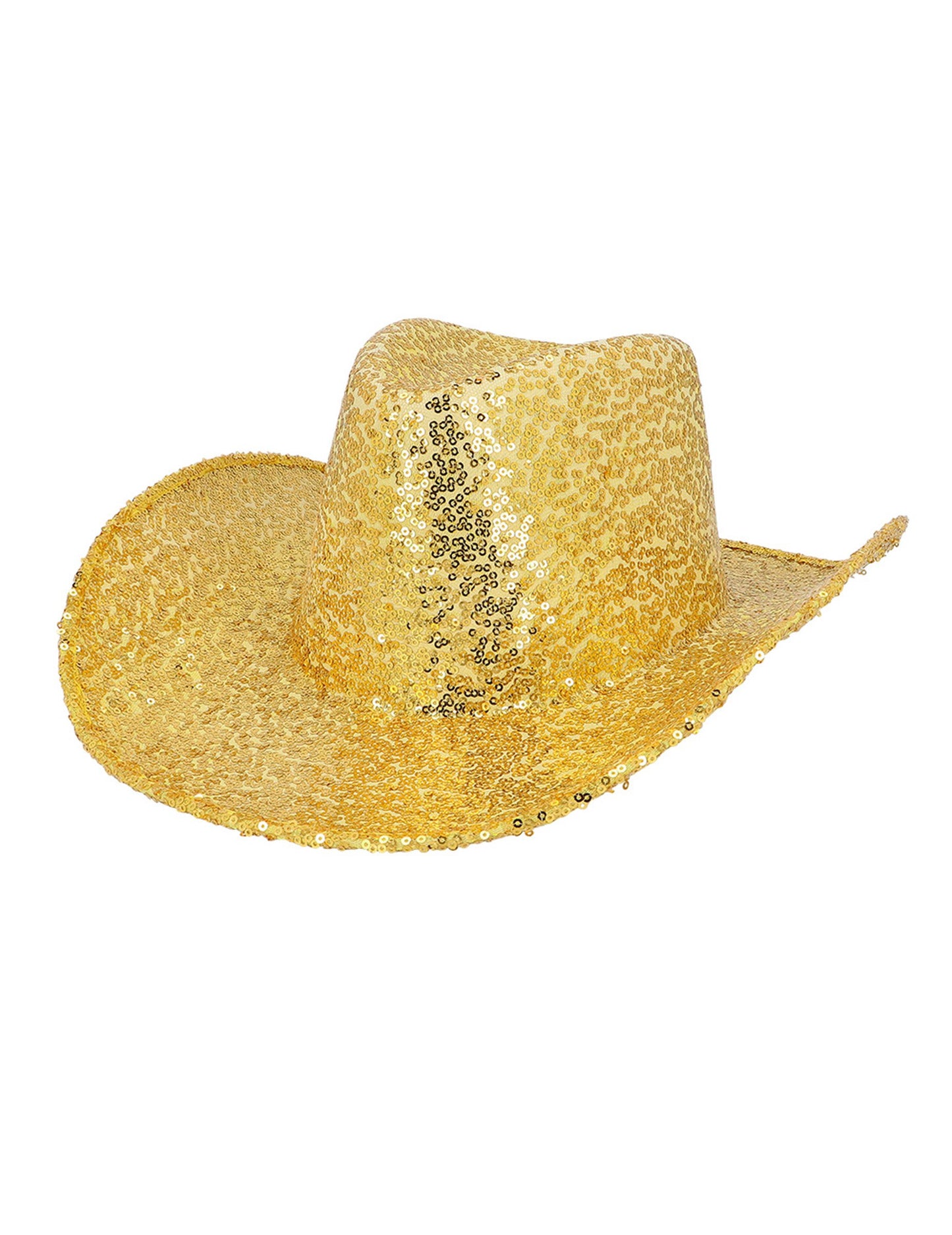 Kovbojský klobúk so zlatými flitrami pre dospelých