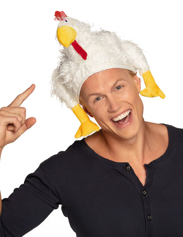 Chapeau de coq pour homme blanc