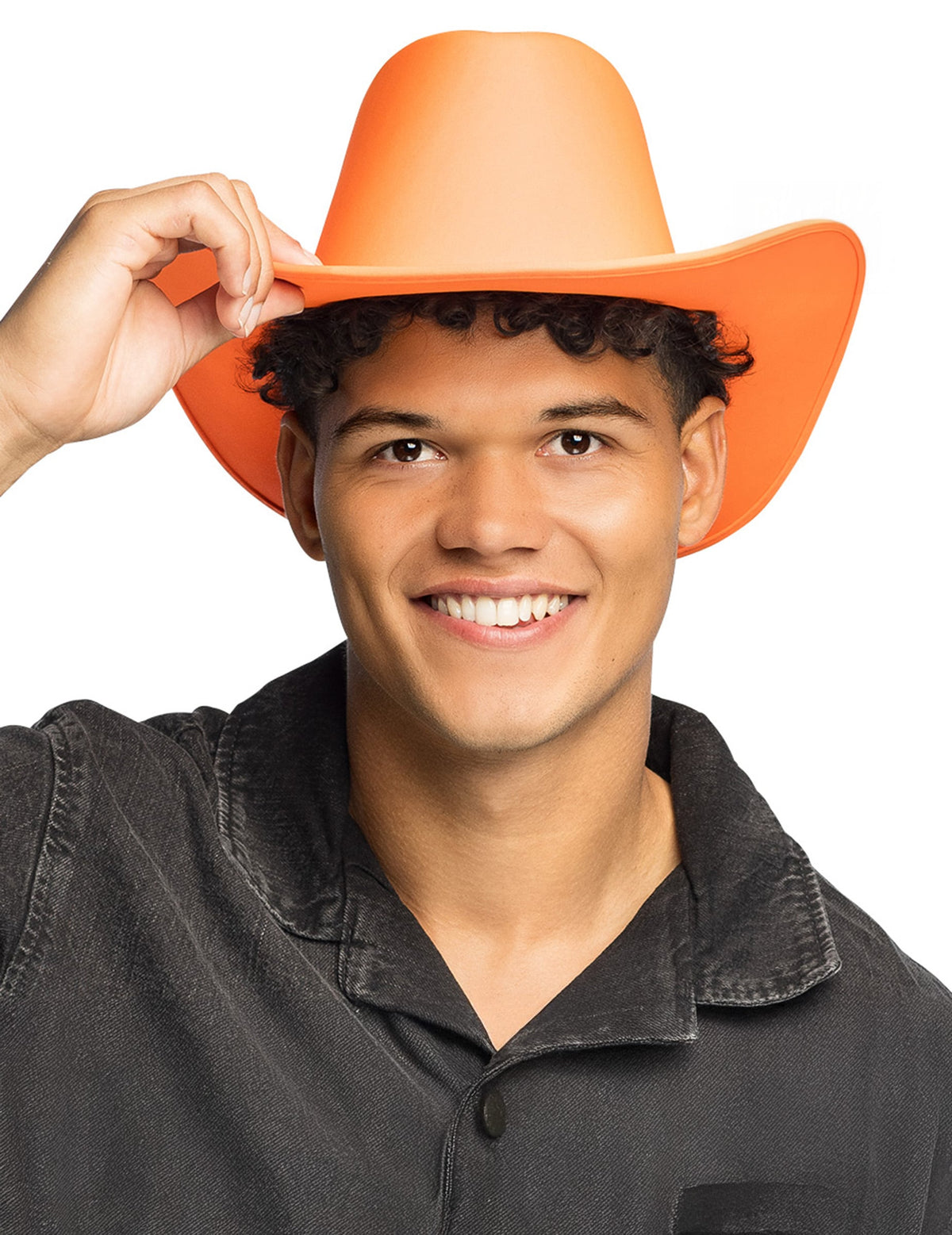 Vue de face du chapeau de cowboy pour adulte