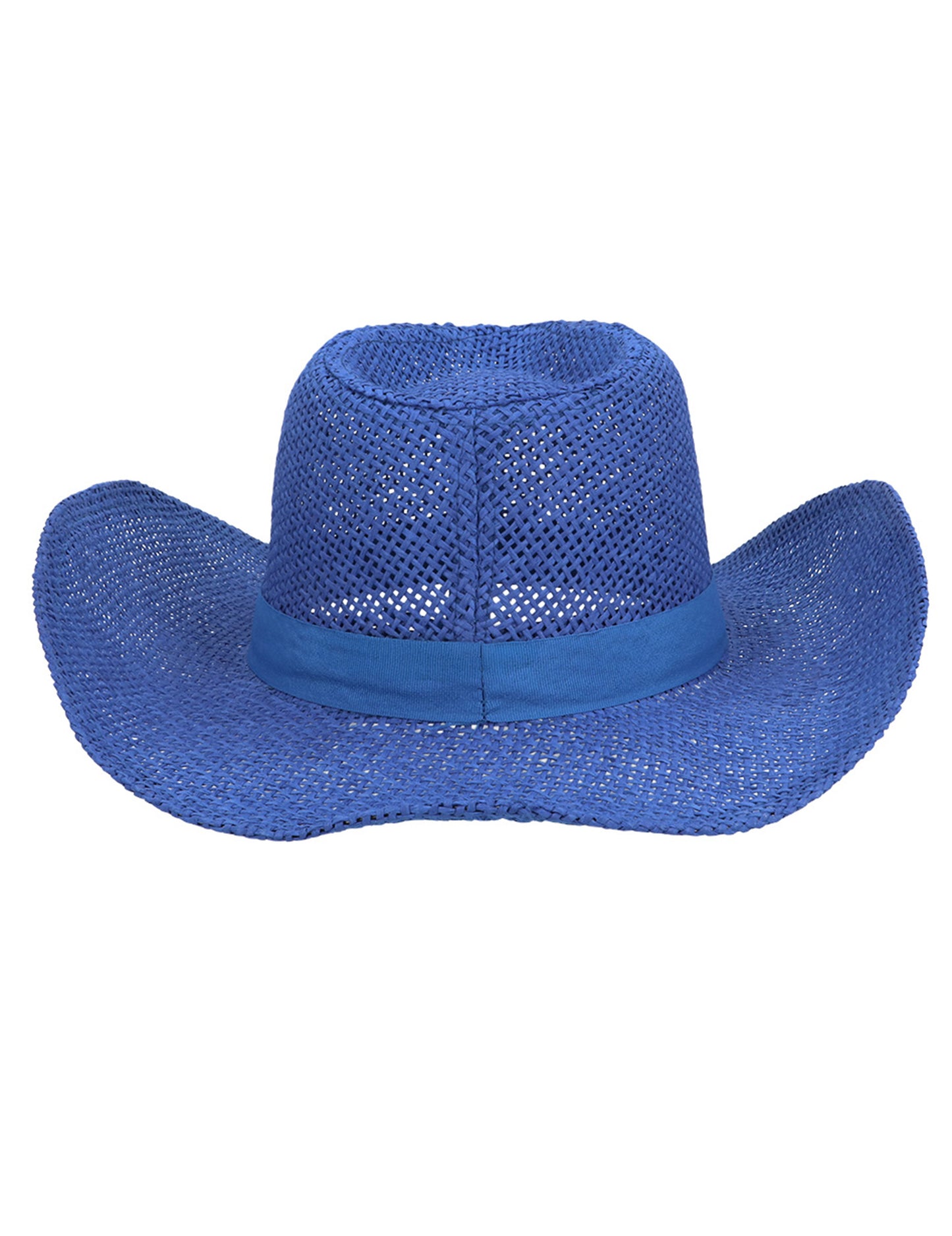 Modrý zapletený kovbojský klobúk pre dospelých