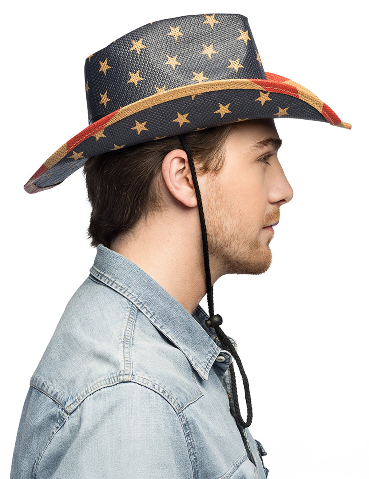 Vue de profil du chapeau de cowboy USA