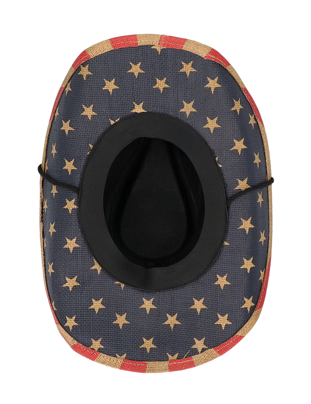 Vue de dessous du chapeau de cowboy USA