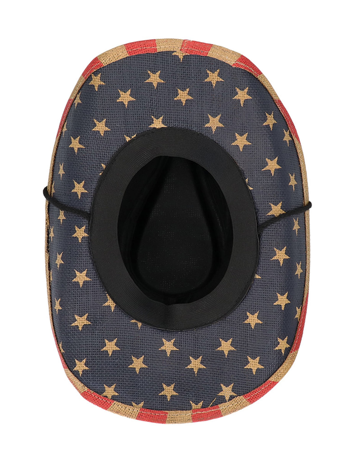 Vue de dessous du chapeau de cowboy USA