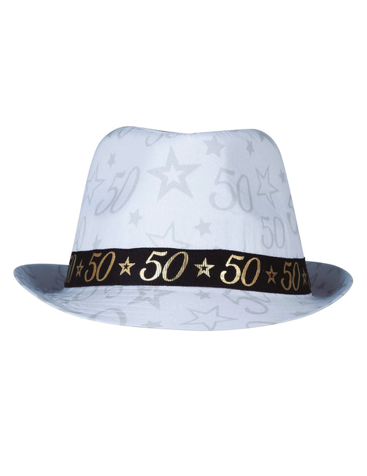 Vue de face du chapeau de gangster 50 ans