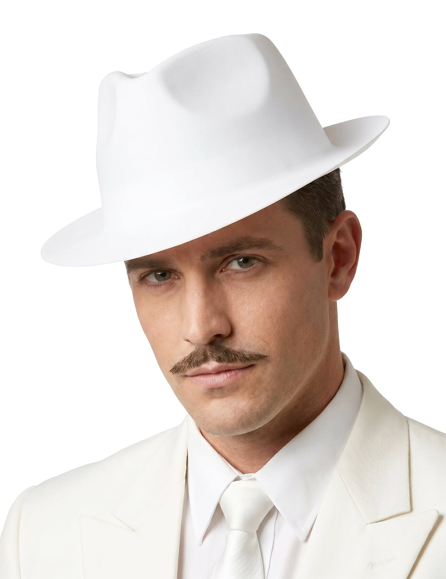 Dospelý biely gangster klobúk