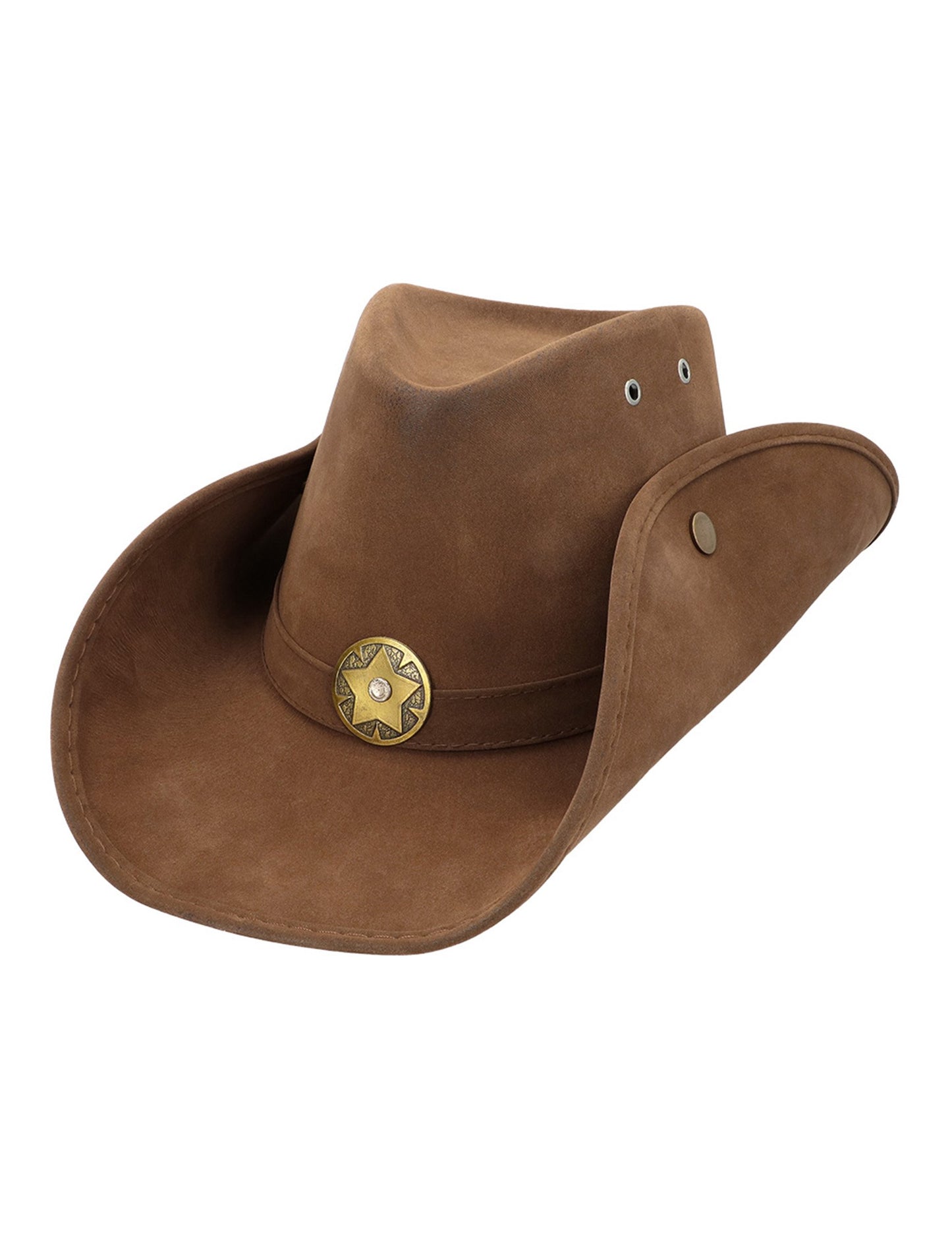 Hnedý šerifský klobúk pre dospelých