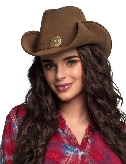 Hnedý šerifský klobúk pre dospelých