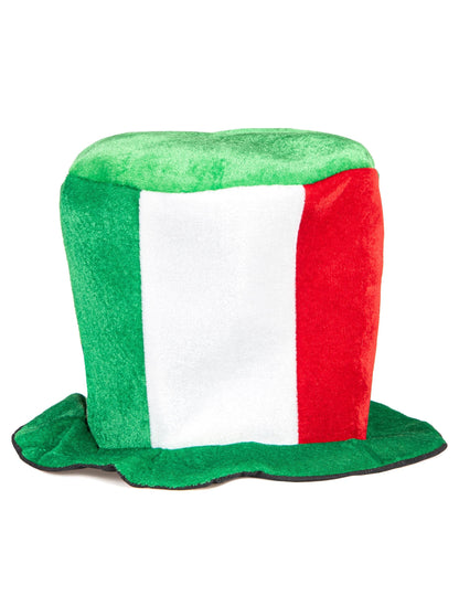 Pohľad spredu na klobúk s vysokým okrajom Taliansko