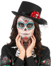 Čierna -klobúk lebka lebka Dia de los Muertos dospelých