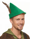 Green Wood Man Hat s dospelým perím