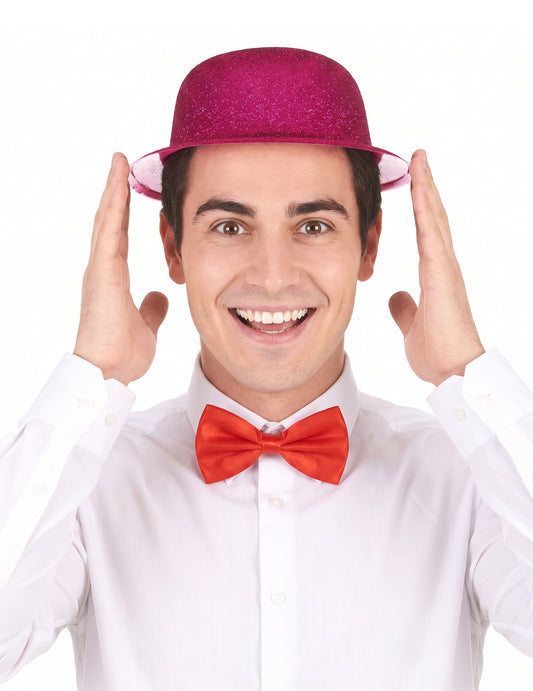 Fuschia dospelý trblietavý klobúk