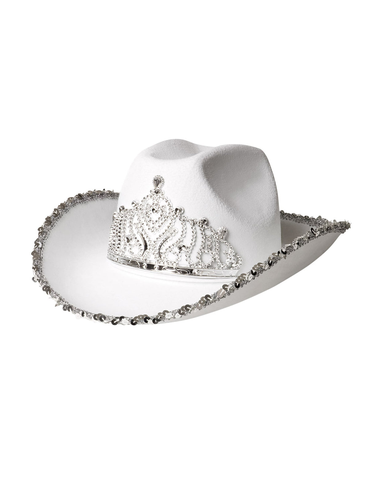 Vue de profil du chapeau princesse cowboy pour femme