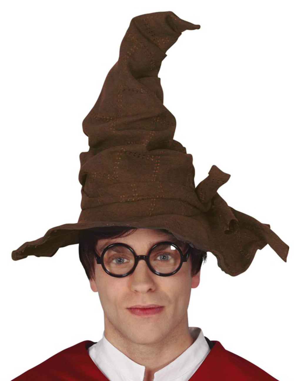 Špicatý a nariasený hnedá čarodejnícky klobúk pre dospelý