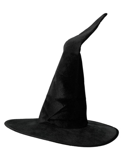 Vue de trois-quarts du chapeau de sorcière Halloween