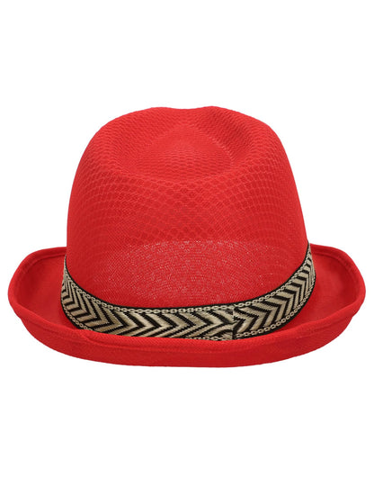 Klobúk borsalino disco červená pre dospelý