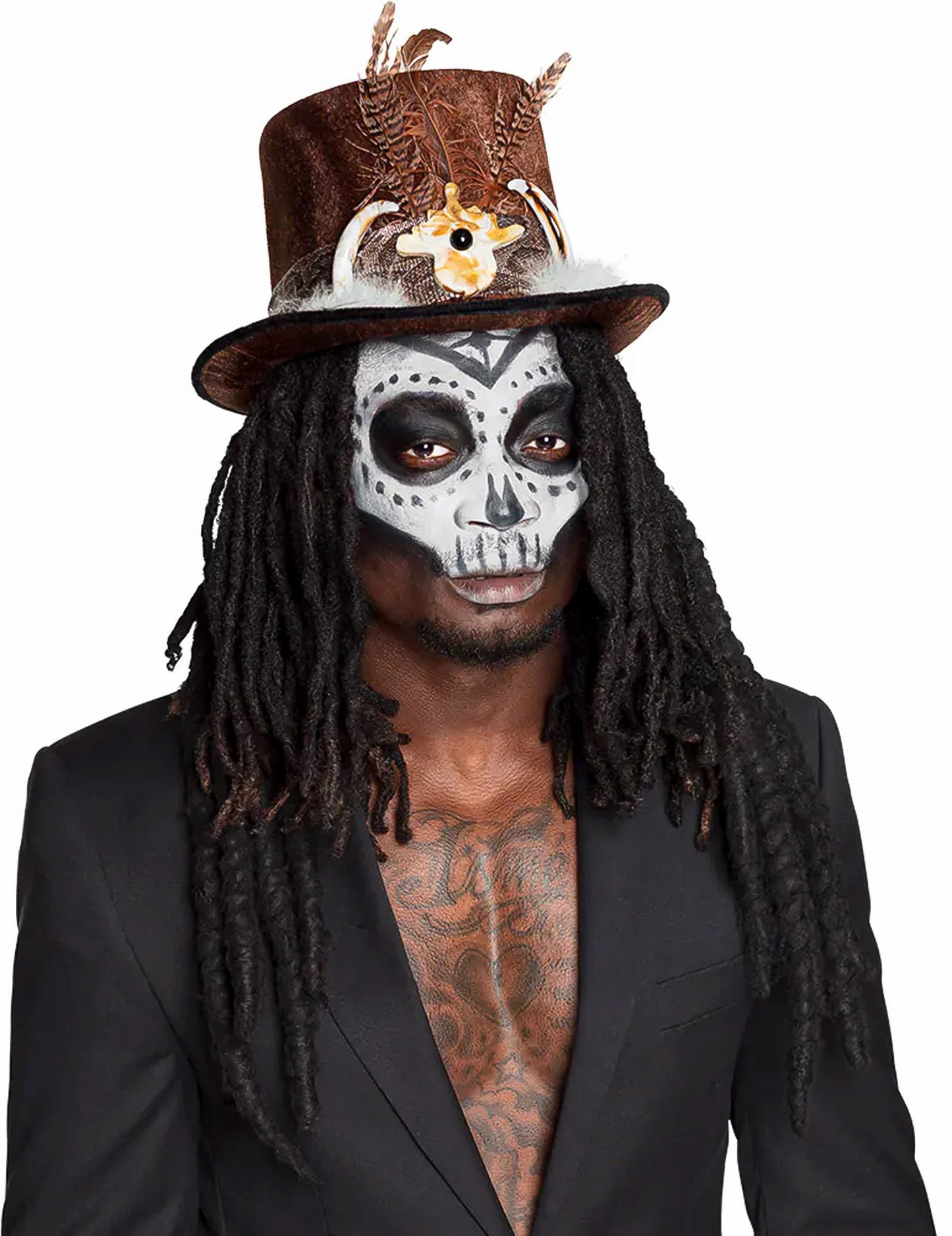 Klobúk voodoo s vlasmi pre dospelých