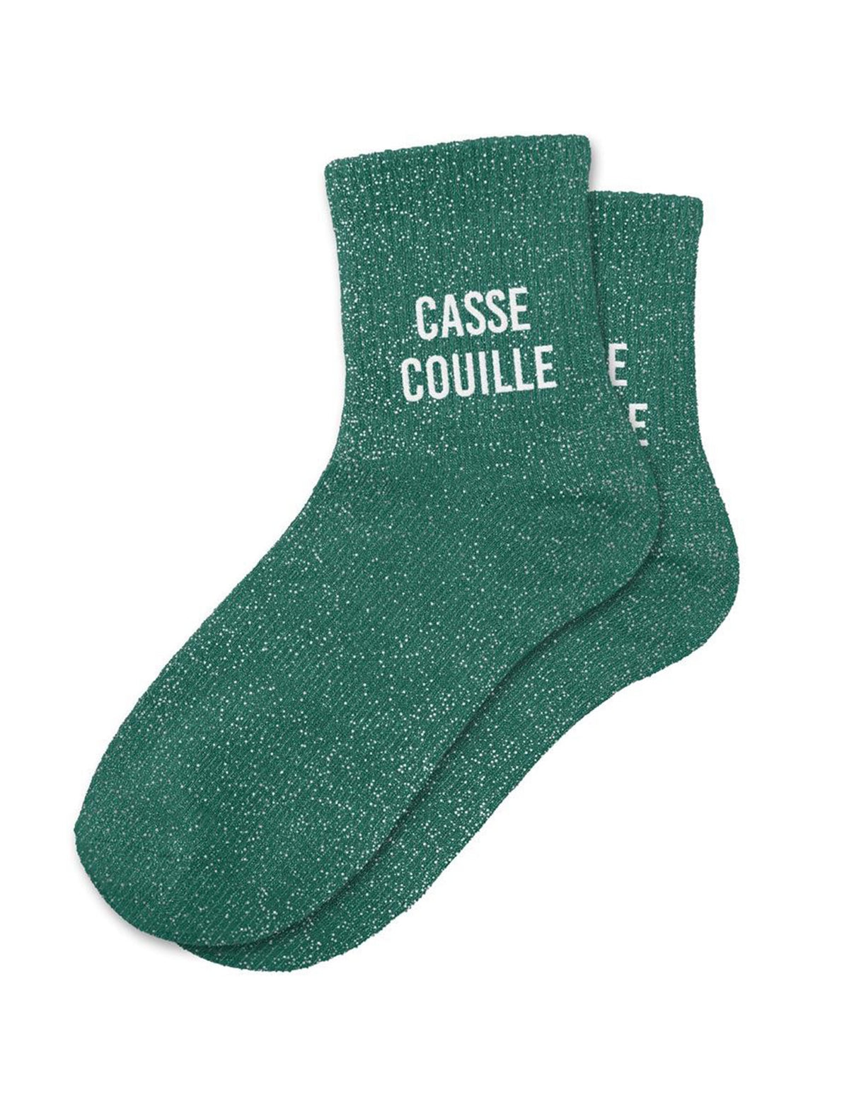 Chaussettes à paillettes Casse couille pour femme vertes