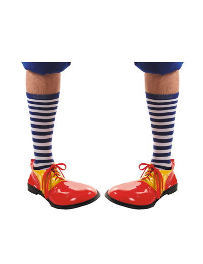 Chaussettes rayées pour adulte bleues et blanches