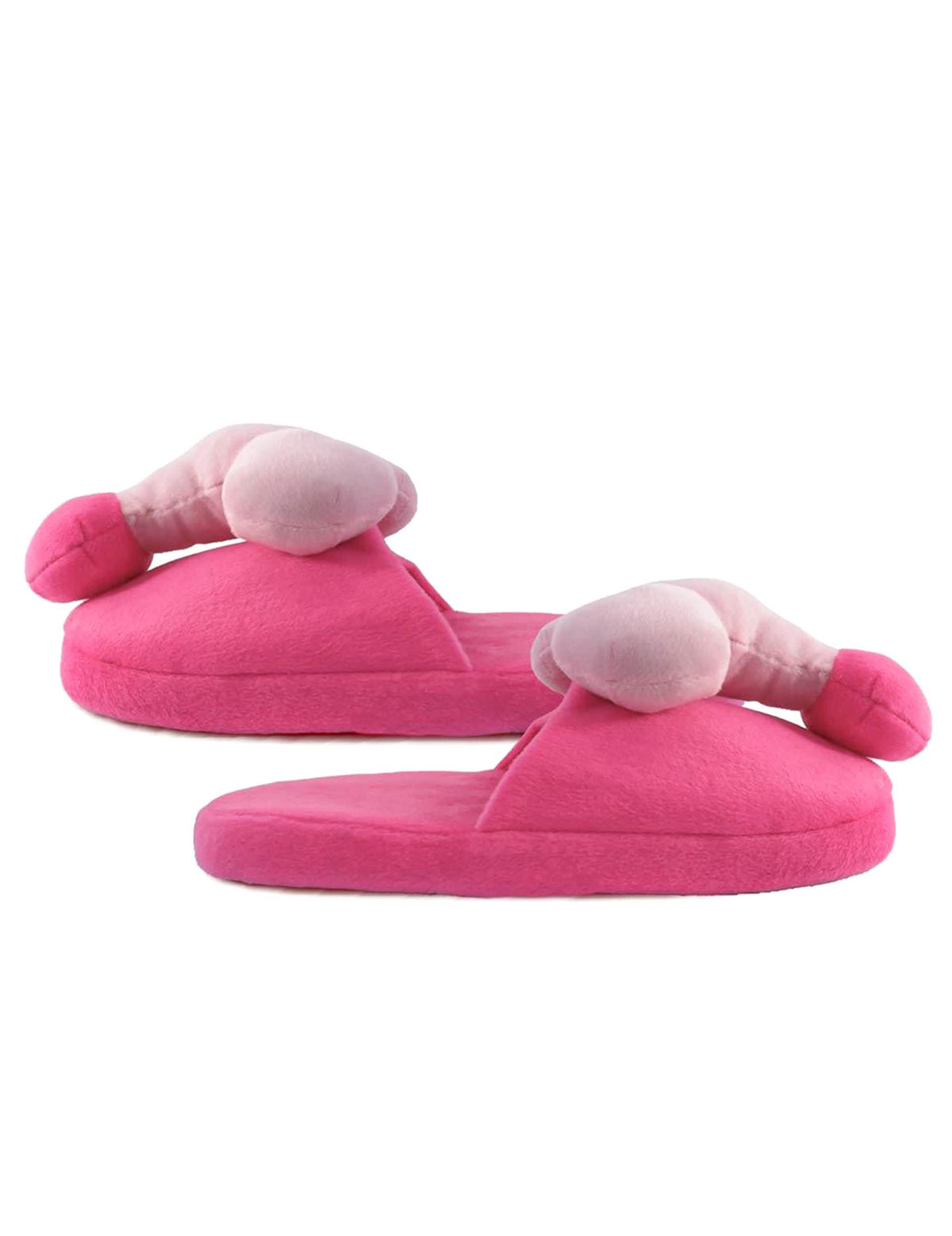 Chaussons humoristiques zizi pour adulte rose