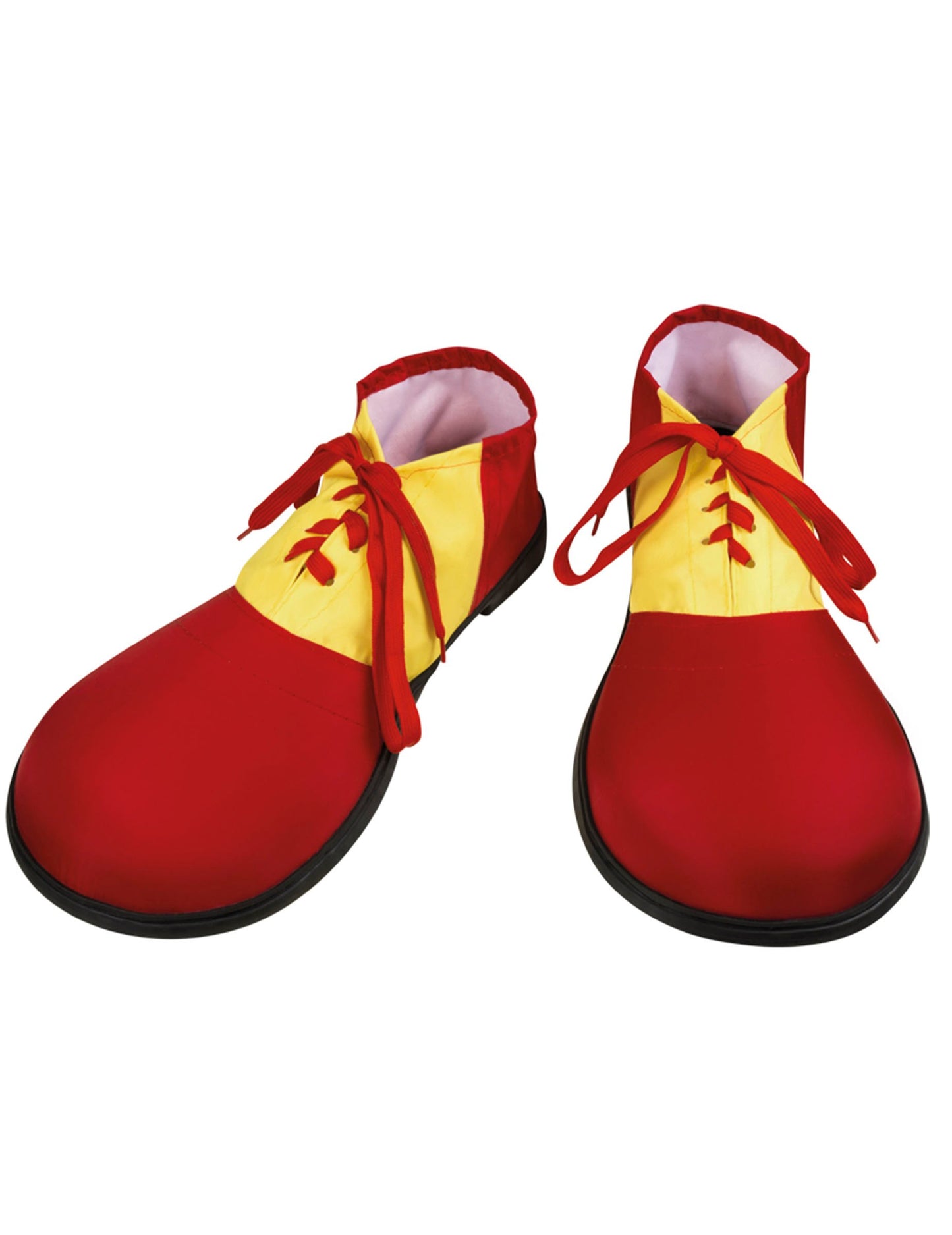 Chaussures clown pour adulte rouges et jaunes