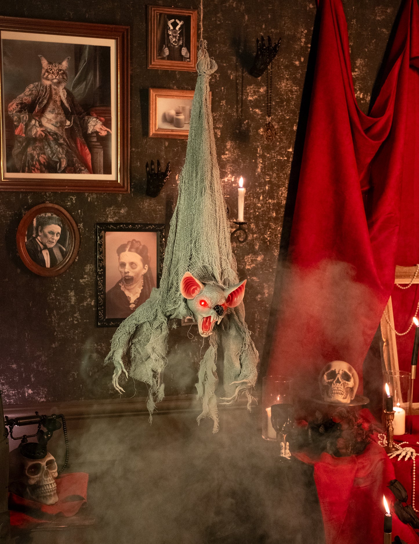 Zavesenie animovaného netopiera 100 cm