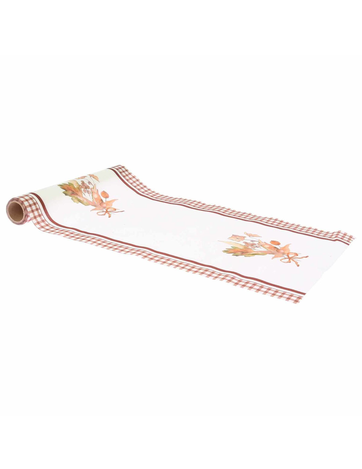 Behúň na stôl Jesenná kytica z krémovej a auburn látky 28 cm x 3 m