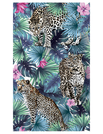 Prestieranie na stôl z netkanej textílie s leopardím vzorom džungle 30 cm x 5 m tropický