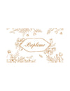 Chemin de table fleuri pour baptême blanc et or