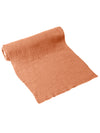 Chemin de table gaze de coton bohème terracotta vieux rose