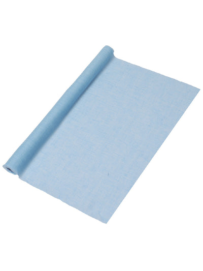 Nebesky modrý mušelínový prestierací stôl 48 cm x 5 m na krst