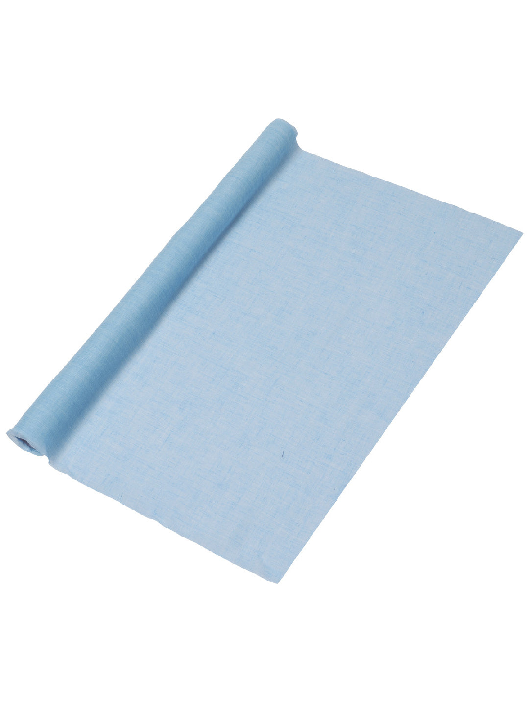 Nebesky modrý mušelínový prestierací stôl 48 cm x 5 m na krst