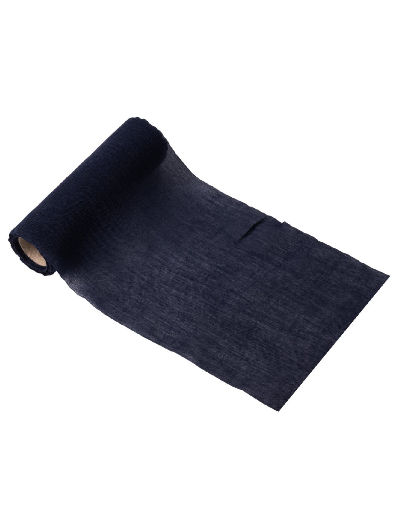 Námornícky modrý mušelínový prestierací stôl 14 cm 5m x šik na svadbu