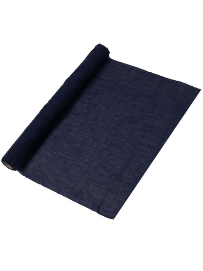 Námornícky modrý mušelínový prestierací stôl 48 cm x 5 m na svadbu