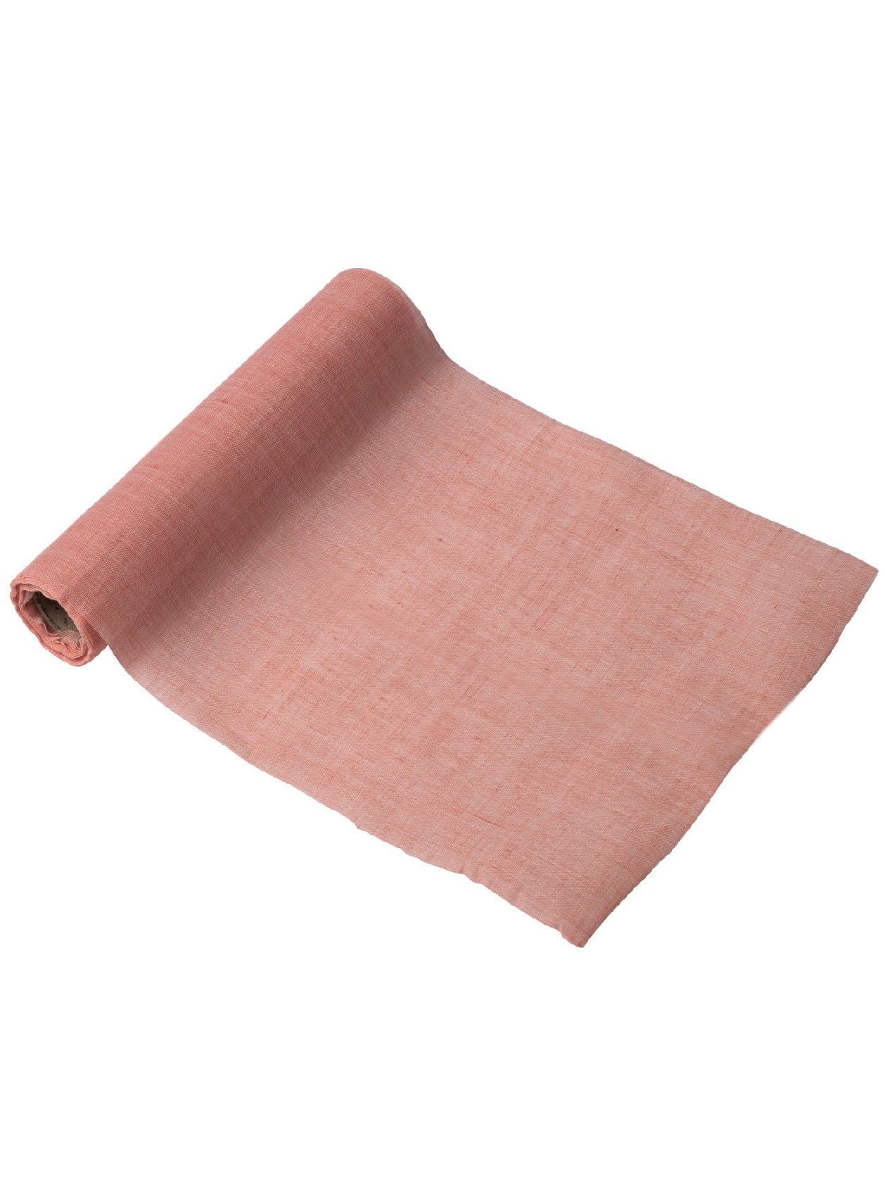 Ružový mušelínový obrus na stôl 28 cm x 5 m na svadbu