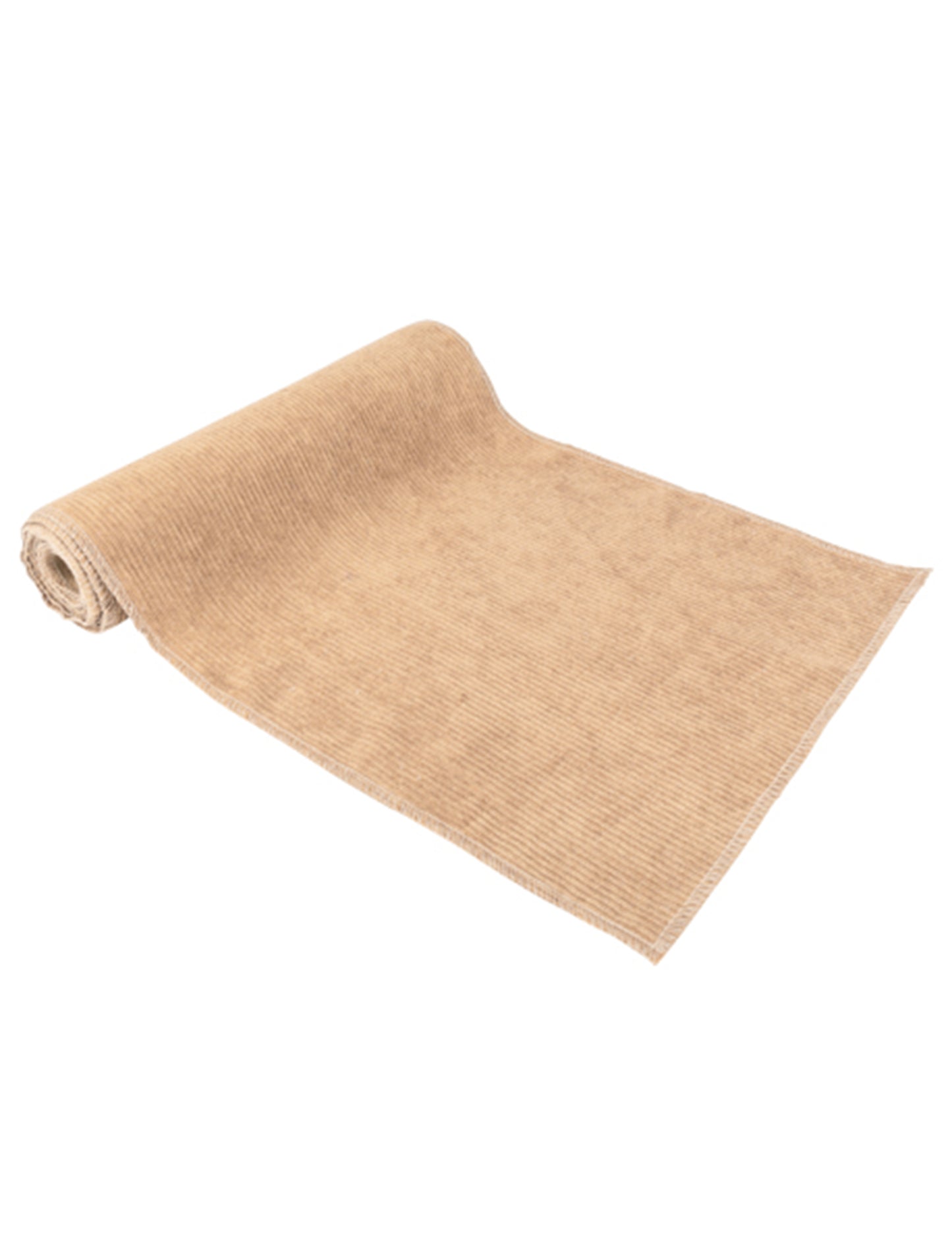 Béžový manšestrový obrus na stôl 28 cm x 3 m na svadbu