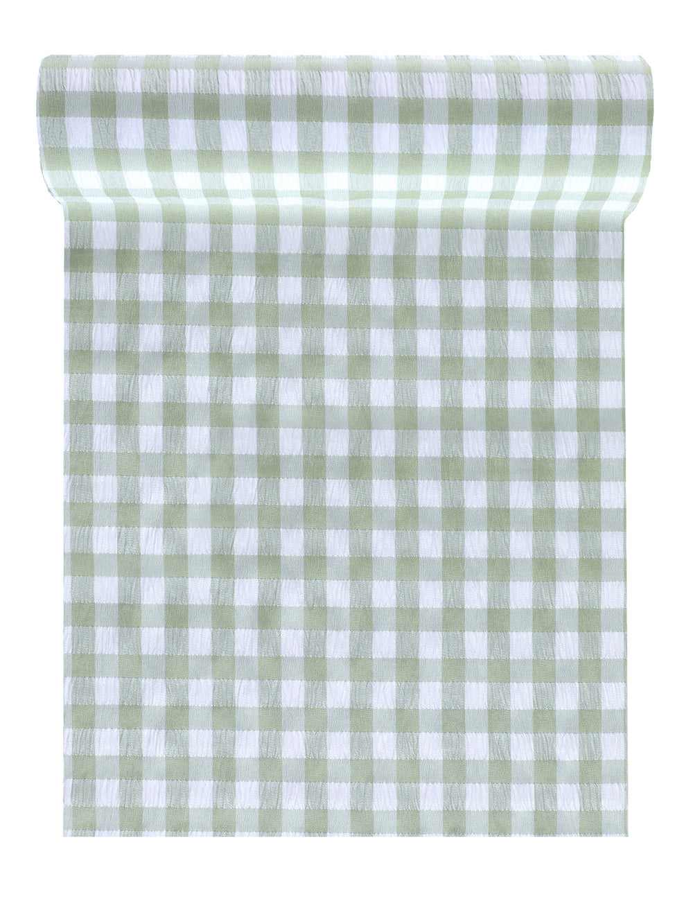 Chemin de table vichy menthe en polyester